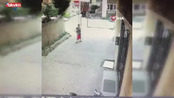 Korku dolu anlar kamerada: Ataşehir'de pitbull dehşeti!