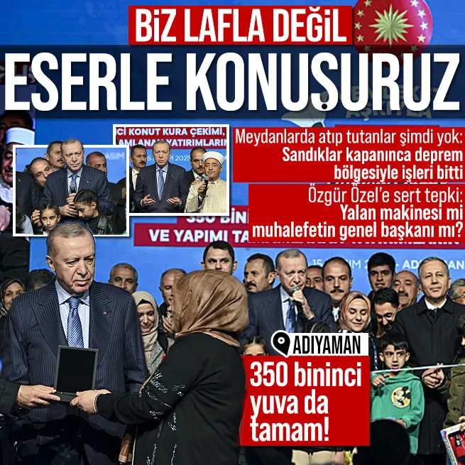 350 bininci yuva da tamam! Başkan Erdoğan: Biz lafla değil eserle konuşuyoruz