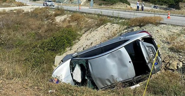Kütahya'da menfeze devrilen otomobildeki 1 kişi öldü 5 kişi yaralandı