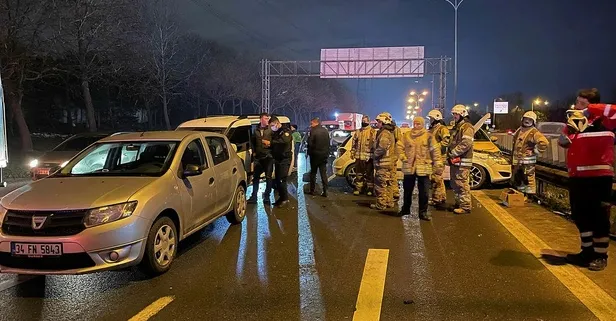 Son dakika: Esenler'de aynı noktada iki kaza! 7 araç birbirine girdi: 4 yaralı