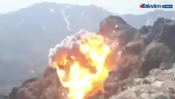 Hakurk'ta PKK sığınakları imha ediliyor! İşte o anlar (Video)