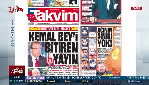 Kemal Bey'i bitiren yayın! İmamoğlu Halk TV’de altılı masaya çöktü