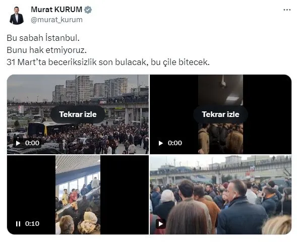 Klasik CHP İstanbul'u! Yenikapı-Atatürk Havalimanı metrosu arızalandı vatandaş otobüs duraklarına akın etti! Ekrem İmamoğlu'na isyan var!-9