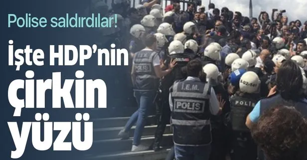 HDP’liler Çağlayan Adalet Sarayı önünde polise saldırdı
