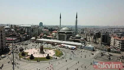 Taksim Camii ve AKM inşaatında son durum! İşte havadan görüntüler...
