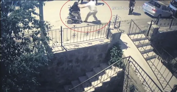 Tekerlekli sandalyedeki kadına 5 kişi saldırdı