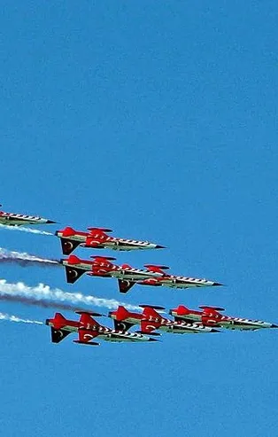 Rize'de Türk Yıldızları gösterisi nefes kesti