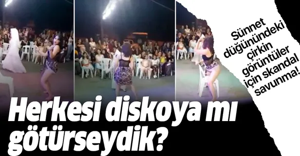Sünnet düğünündeki çirkin görüntüler için skandal savunma: Herkesi diskoya mı götürseydik