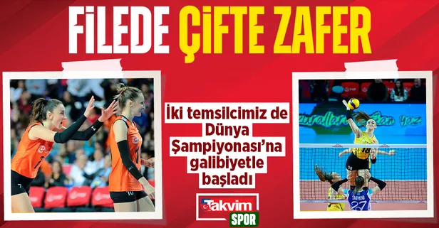 Filede çifte zafer! Eczacıbaşı Dynavit ve Vakıfbank, Dünya Şampiyonası'na galibiyetle başladı