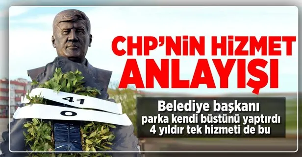 Tekirdağ’da CHP’li başkan parka kendi büstünü yaptırdı