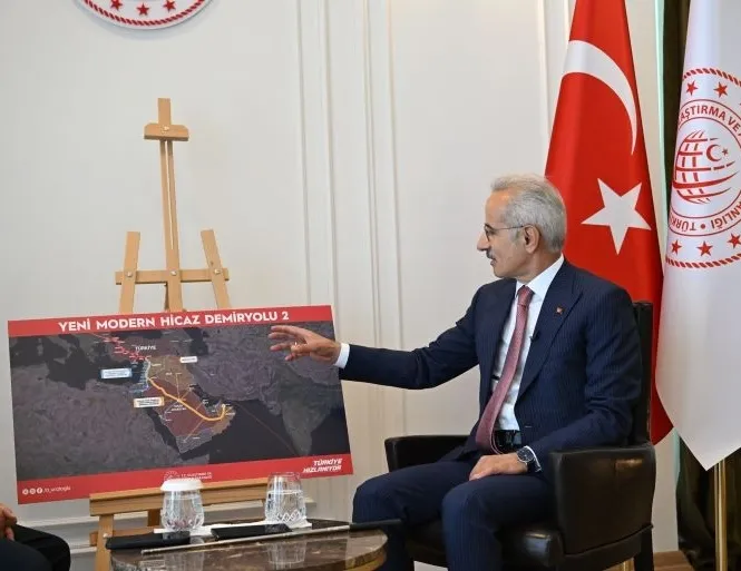 Bölgedeki dengeleri değiştirecek proje Hicaz Demiryolu! Bakan Uraloğlu Al Jazeera’ya anlattı: 3-4 yılda tamamlanacak