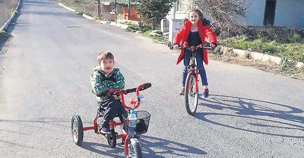 Vicdansız hırsız 5 yaşındaki beyin felci hastası Efe’nin özel yapım bisikletini çaldı!