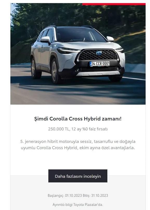Toyota sıfır otomobil fiyatları! Ekim ayı Toyota kampanyalı fiyat listesi! Carina, Hilux, Corolla, Yaris, Camry...-8