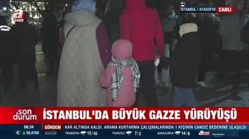 İstanbul'da büyük Gazze yürüyüşü