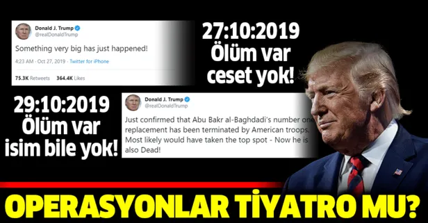 Trump, "Bağdadi'nin yerine geçecek ismin" öldürüldüğünü açıkladı ama ismi paylaşmadı!