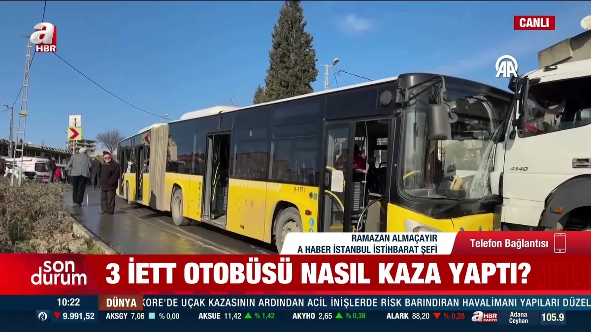 İstanbul'da 3 İETT otobüsü kazaya karıştı