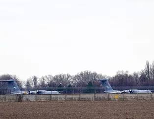 Boryspil Havalimanı'nın bombalanmasıyla mahsur kalan A400M nakliye uçaklarımız böyle görüntülendi