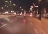 İstanbul'da motosikletli genç kızın ayakta tehlikeli yolculuğu kamerada
