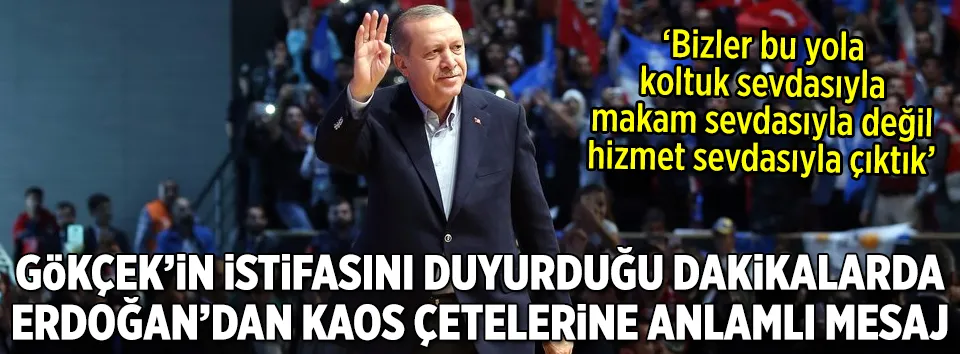 Erdoğan: Biz bu yola koltuk değil hizmet sevdasıyla çıktık
