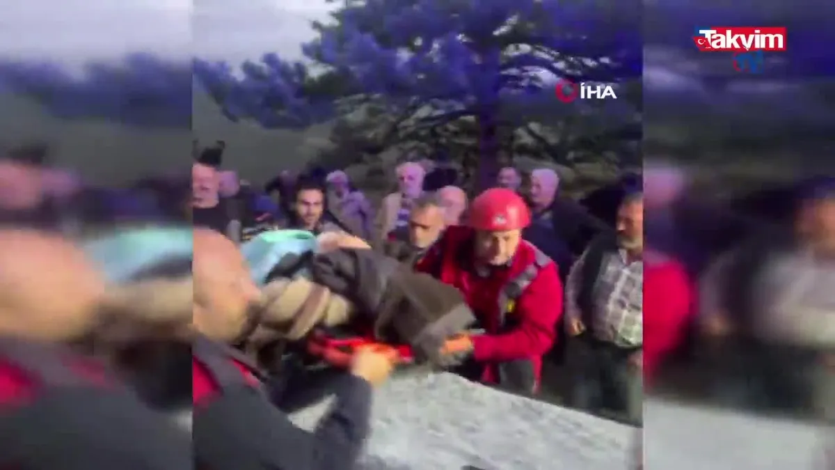 Traktör uçuruma yuvarlandı: 1 yaralı