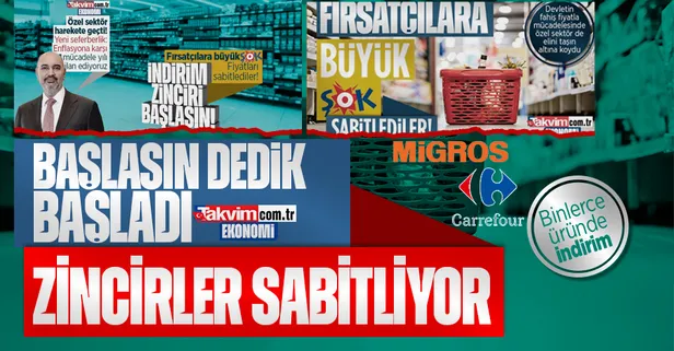 Çağrılar karşılık buldu! Zincir marketler fiyat sabitledi! Şok, Migros, CarrefourSA binlerce üründe geçerli olacak