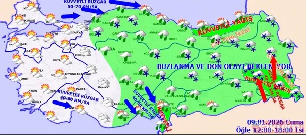 Meteoroloji’den 27 ile sarı kod uyarısı: Hafta sonu kar yağacak mı? Sert fırtına ve sağanak o bölgede etkili olacak - 20