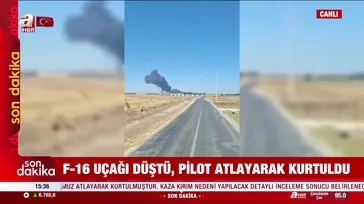 Yalova'da F-16 uçağı düştü! İlk görüntüler!