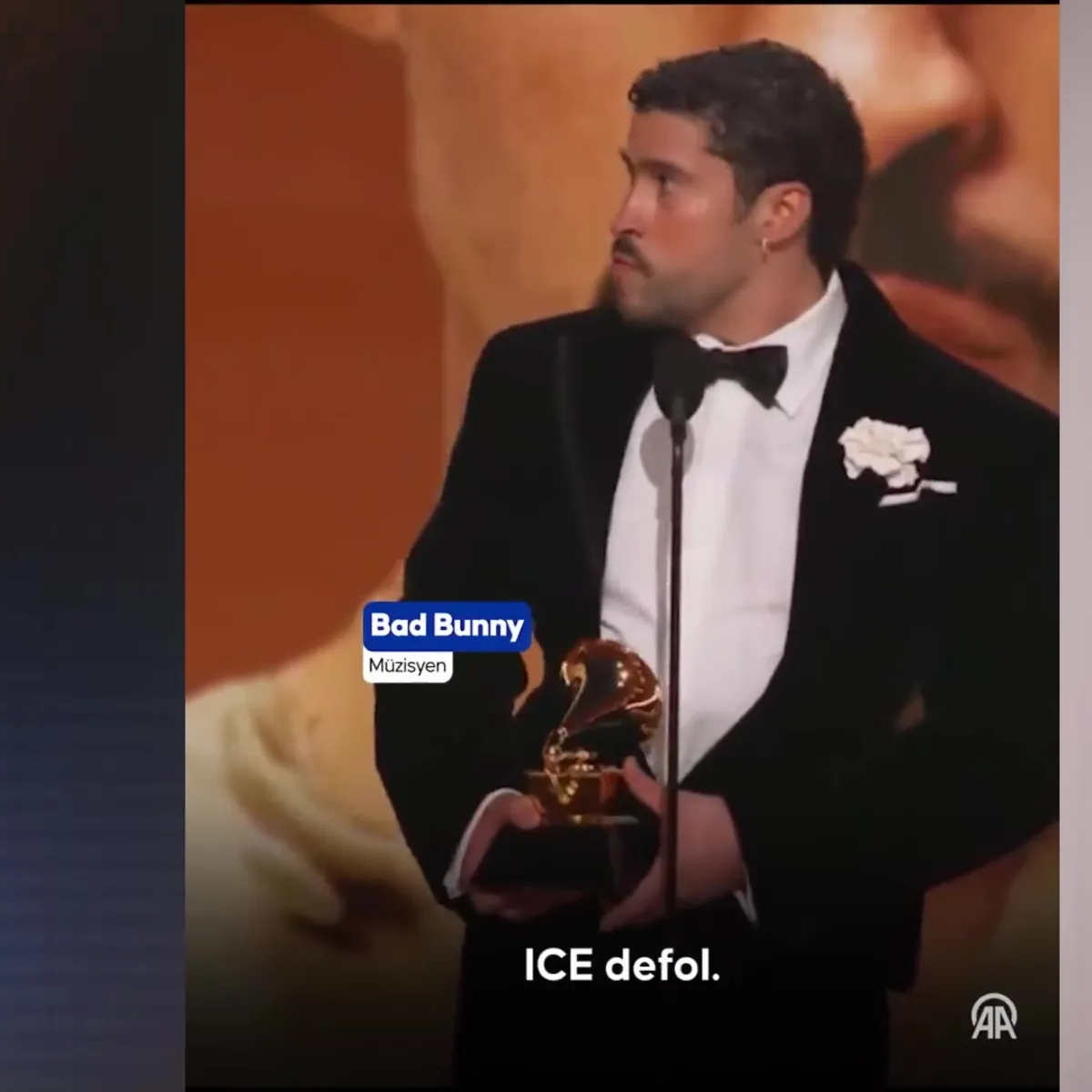 Bad Bunny’den Trump’a Grammy şoku: ICE defol!