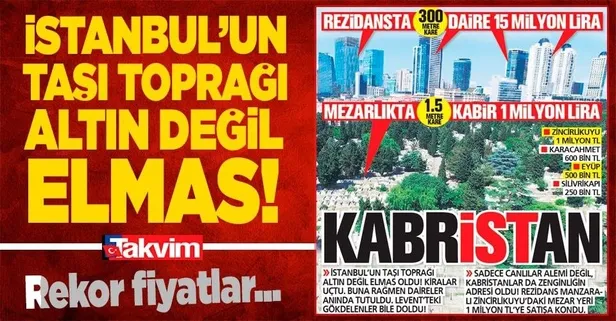 İstanbul'da sadece ev fiyatları değil mezar yerleri de adeta uçtu!