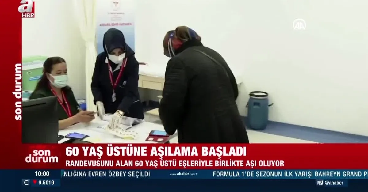 60 yaş üstünün aşılanması başladı