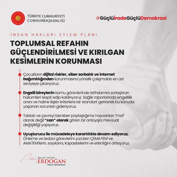 SON DAKİKA: Başkan Erdoğan'dan İnsan Hakları Eylem Planı Toplantısı'nda önemli açıklamalar-11