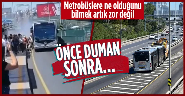Metrobüsler arka arkaya arızalandı! Önce dumanlar yükseldi ardından yolda kaldı