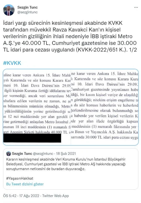 chpli-ibb-istiraki-metro-istanbul-ve-yandas-cumhuriyete-yargi-tokadi-kvkkden-ravza-kavakci-kan-cezasi-1660758798424.jpeg CHP'li İBB iştiraki Metro İstanbul ve yandaş Cumhuriyet'e yargı tokadı! KVKK'den 'Ravza Kavakçı Kan' cezası-4