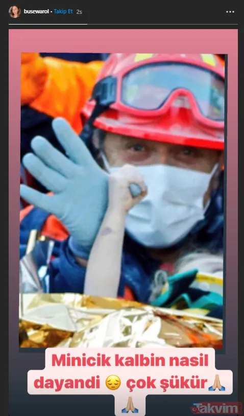 Elif bebek 65 saat sonra Türkiye'ye umut oldu! Ünlülerden Elif Perinçek paylaşımı: Bize yaşattığın mutluluk ve umut... - 7