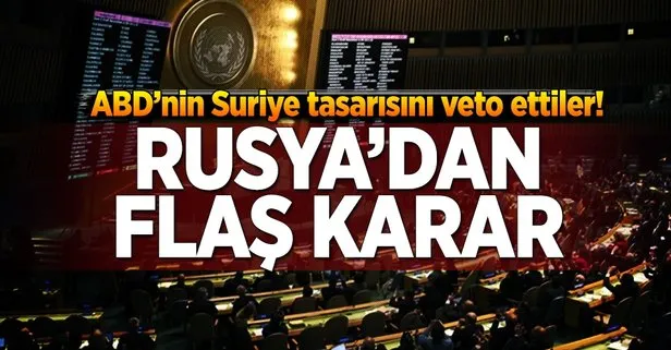 Rusya’dan ABD’nin Suriye tasarısını veto etti