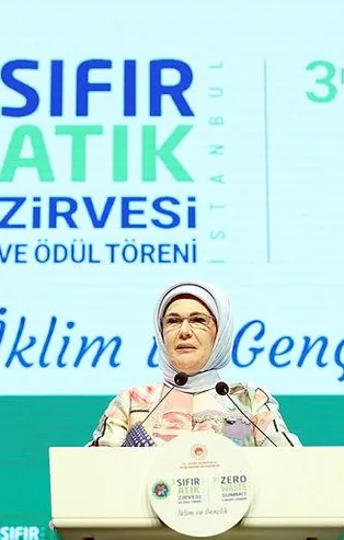 Emine Erdoğan "Uluslararası 3. Sıfır Atık Zirvesi ve Ödül Töreni"nde gençlere seslendi: "Tüm dünyada kutlanacak!"