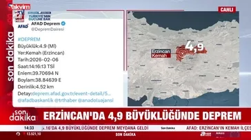 SON DAKİKA: Erzincan'da deprem