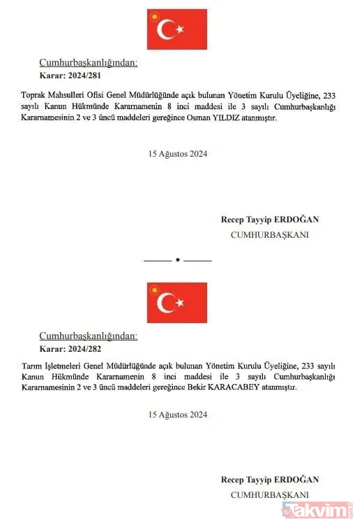 Başkan Erdoğan imzaladı: Atama kararları Resmi Gazete'de! Emniyet Genel Müdürlüğü ve Jandarma Genel Komutanlığı'na yeni isimler - 19