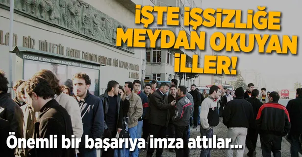 İşte işsizliğe meydan okuyan iller!