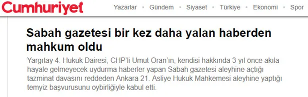 Cumhuriyet Gazetesi yalan habere devam ediyor-1