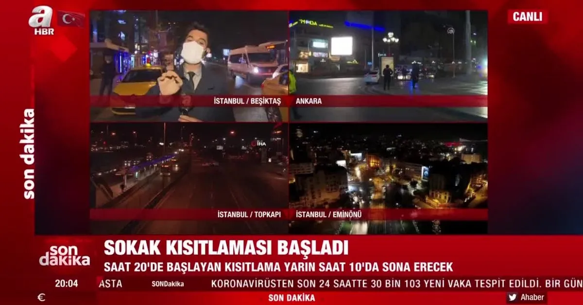 Sokağa çıkma kısıtlaması başladı! Saat kaça kadar sürecek? Hangi işletmeler açık olacak?  İstanbul ve Ankara’dan ilk görüntüler