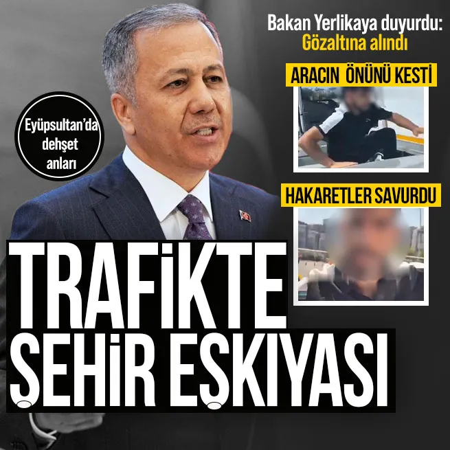 Eyüpsultanda trafik terörü | Bakan Yerlikaya duyurdu: Kadın sürücüye kabusu yaşatan kamyonetli saldırgan yakalandı