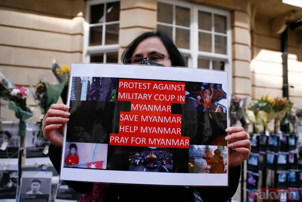 SON DAKİKA: Myanmar'daki askeri darbenin etkisi Londra'da! Büyükelçi içeriye alınmadı - 18