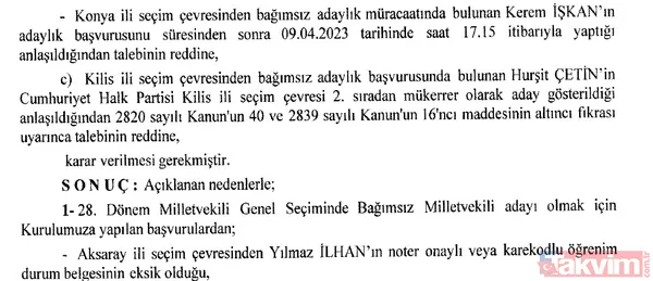 Son dakika: Gerekçeli karar Resmi Gazete'de! Milletvekili seçilemeyecekler isim isim yayımlandı - 8