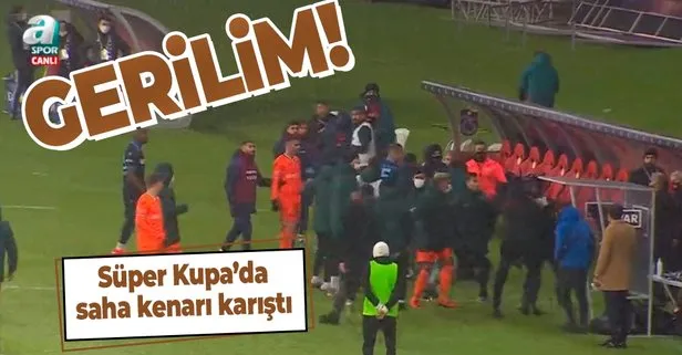 Başakşehir - Trabzonspor Süper Kupa maçında ortalık karıştı!