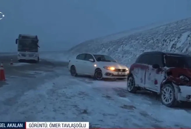 KOP Dağı Geçidi’nde kaza!