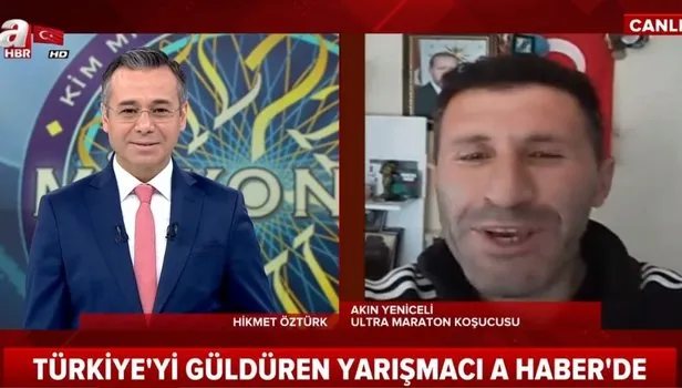 Maraton koşucusu Akın Yeniceli'nin Milyoner'de anlattığı hayat hikayesi milyonları güldürdü! Yeniceli, o anları A Haber'e anlattı