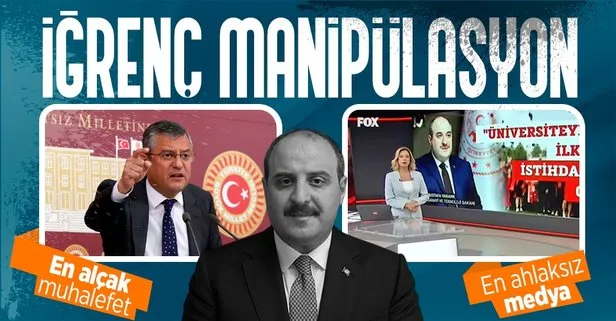 CHP’li Özel ve Fox TV’nin manipülasyonuna Bakan Varank’tan sert tepki: En alçak muhalefet ve en ahlaksız medya