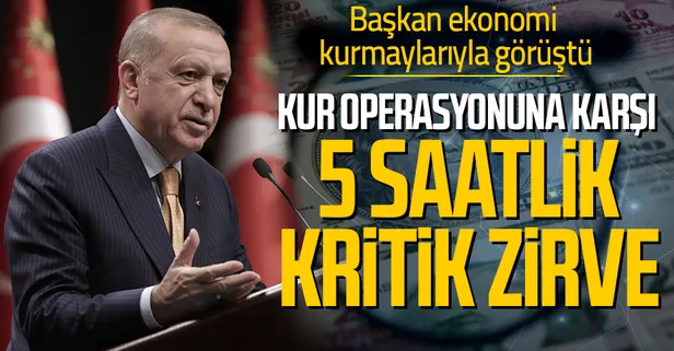 Son dakika: Başkan Erdoğan, Hazine Bakanı, Merkez Bankası Başkanı ve banka yöneticileriyle görüştü! 5 saatlik zirve