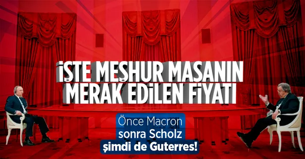 Rusya Devlet Başkanı Vladimir Putin'in metrelerce uzunluktaki masasının fiyatı ortaya çıktı!